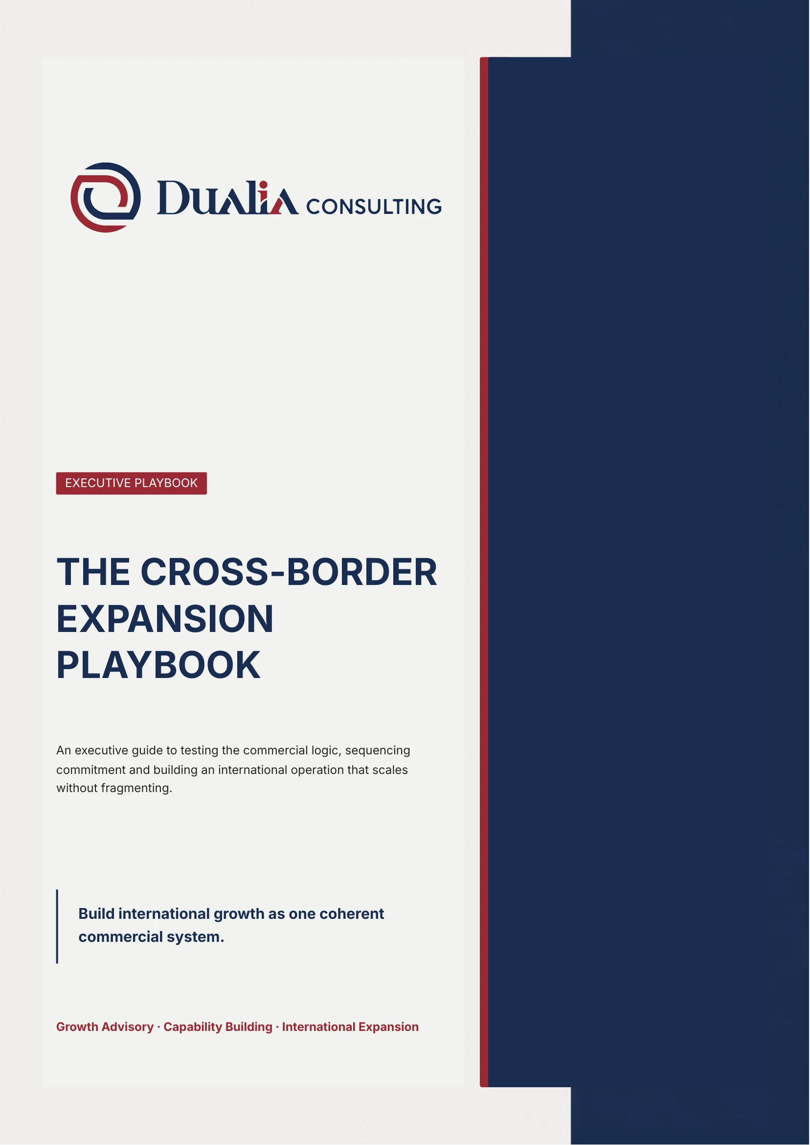 Cover of The Cross-Border Expansion Playbook