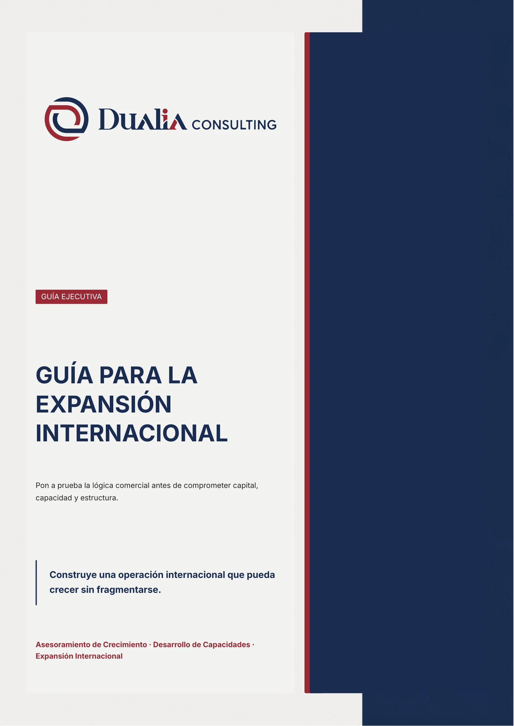 Portada de la Guía para la expansión internacional